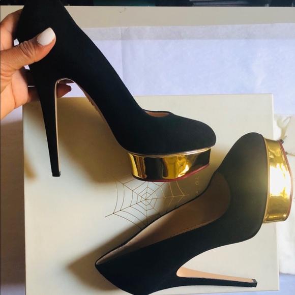 Charlotte Olympia Dolly Suede Platforms sz. 40 - Picture 2 of 8